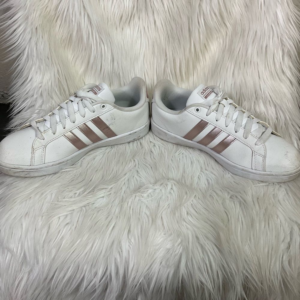 Adidas Cloudfoam Advantage Stripe White Lace-Up S… - image 5